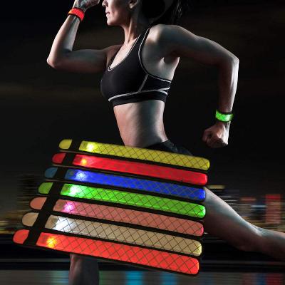 China Nylon+ABS+fiber Protective Optical Wristband Waterproof Nylon+ABS+fiber Luminous Wristband Wristband Arm Belt Sports Safety Washable For Night Running Security for sale