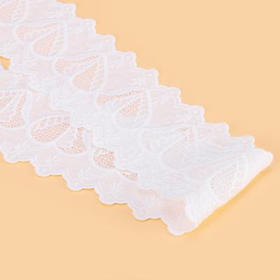 China Other sold by manufacturer cotton and polyester lace fabric for clothing white color cotton lace trim for sale