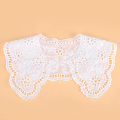 China Other Dress Designs Embroidery Neck Trim Collar Hollowed Out Lace Collar For Kids Dressing for sale