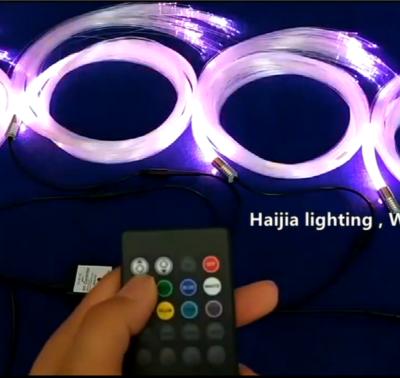 China Fiber lights/ceiling /floor /chandelier/star pool/smart sound minitype RGB car use fiber optic star light kit 12V 6W curtain control for car roof lighting decoration for sale