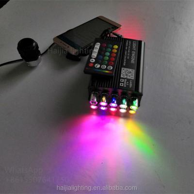 China APP and rf running music phone atmosphere remote control multiaperture mixed color led optical light projector or fiber driver for sale