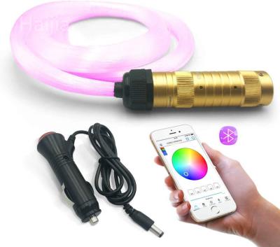 China RGB color changing or music disco color chaging low price Bluetooth / WIFI APP control rgbw 10W car roof fiber rgb smart disco star light kit for sale