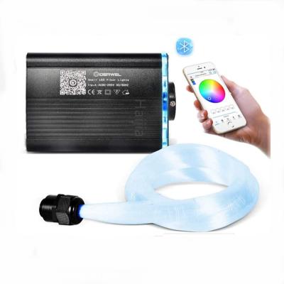 China Car /home Ready To Board Car Home Bluetooth APP Controlled+Music Activated RGBW LED 18W Twinkle Fiber Optic Star Ceiling Kit for sale