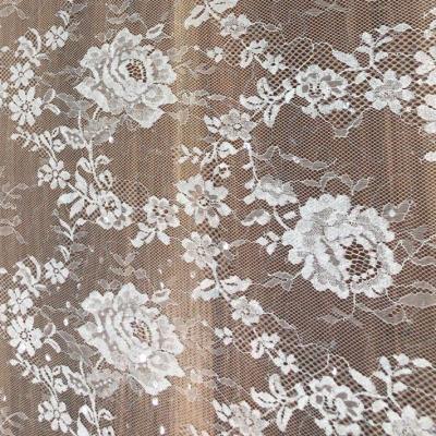 China Plain Viable Floristic Embroidery Lace DELACE Chantilly Floral Soft Sequins Lace for sale