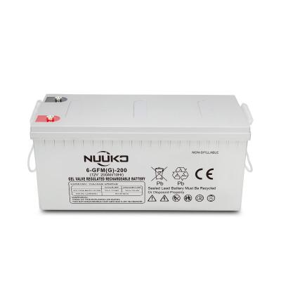 China Machine-Top Store NUUKO 12V 50AH 12V 100ah 150ah 200ah 250ah Gel Battery Good Quality Have Three Years Warranty for sale