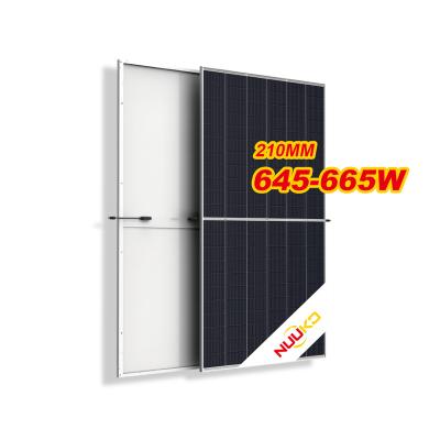 China NUUKO Newest 210mm PERC 12bb Mono Solar Panel 650w 670w Solar Panel 210mmx210mm for sale