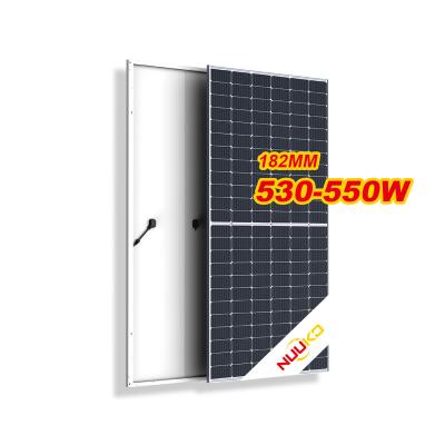 China 550 watt solar panel NUUKOPOWER 550w 48v solar panel 550w solar panel price 182mmx182mm for sale