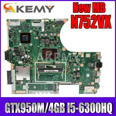 China LAPTOP Akemy N752VX Motherboard GTX950M/4GB I5-6300HQ Motherboard REV2.0 For Asus N752V N752VW Laptop Mainboard Tested for sale