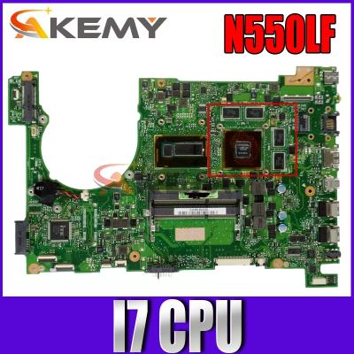 China Original LAPTOP Akemy N550LF motherboard for ASUS N550LF Q550LF laotop motherboard I7 CPU tested mainboard for sale