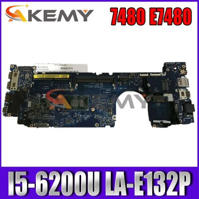 China LAPTOP Akemy CAZ20 LA-E132P Laptop Motherboard for DELL Latitude 7480 E7480 I5-6200U CN-0NYD7R NYD7R 100%Tested for sale