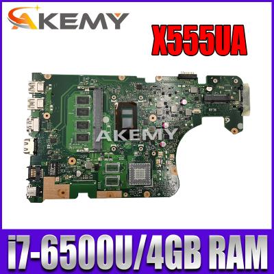 China Original AKEMY X555UA LAPTOP mainboard for Asus X555UJ X555UF X555UQ X555UB X555U F555U A555U K555U 4GB RAM i7-6500U laptop motherboard for sale