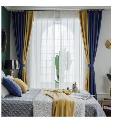 China Wholesale High Quality Hotel Solid Color Plain Blackout Fabric New Product Style Window Blackout Luxury Blackout Curtains Blackout Curtains for sale