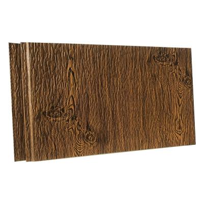 China Modern Natural Wood Grain Carving Wall Panel PU Polyurethane Construction Sandwich Panel for sale