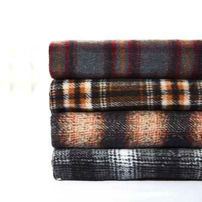 China Organic super hot selling 100% polyeser yarn dyed flannel fabric for coat for sale