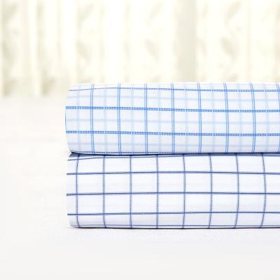 China Super Hot Selling Stretch Polyeser Printed Plaid Design Fabric For Shirts for sale