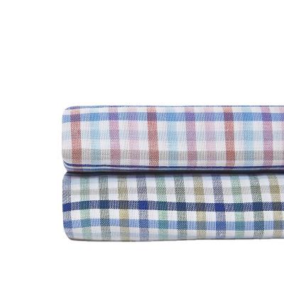 China Organic High Quality CVC Thread Dyed Plaid Fabric For Shirt* for sale