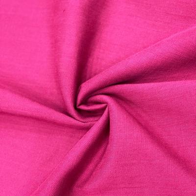 China Anti Pill 21S Rayon Spandex Plain Dyed Viscose Woven Plain Rayon Fabric For Dress And Pajamas for sale