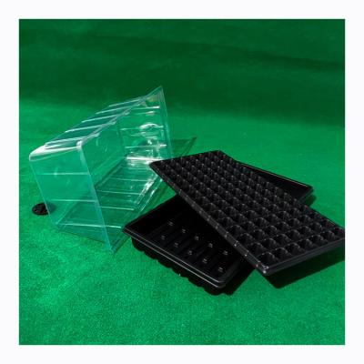 China Corrosion Resistance Flat Greenhouse Plant Trays Planting Non Porous Seedling Tray With Stomata Heat Insulation Cover for sale