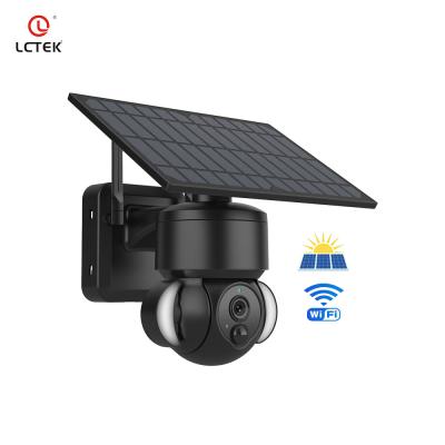 China LCLCTEK WIFI NIGHT VISION 1080P Battery IP PTZ Security Camera Spotlight Full Color Radio Solar Powered CCTV Outdoor Camera for sale