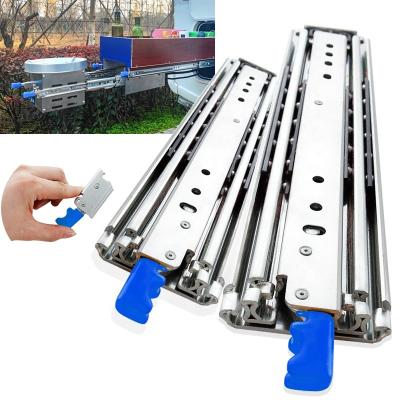 China SNEIDA 1200mm Industrial Triple Extension Heavy Duty Runner 500lbs 225kg Locking Heavy Duty Duty Slides For RV for sale