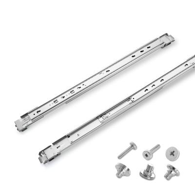 China SNEIDA 1U 2U 3U Industrial Quick-Coupler Server Slider 3 Times Full Ball Bearing Extension Drawer Slides for sale