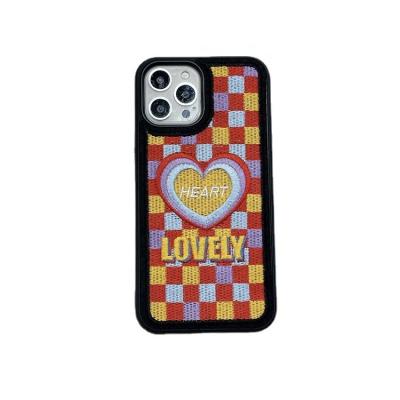 China Shockproof Women Cell Phone Embroidered Phone Case For iPhone 13 xr 11pro max 12 xs max for sale