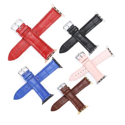 China Non-Specific Leather Watch Band Strap For iwatch 38 40 42 44mm Quick Release Straps Unisex for sale