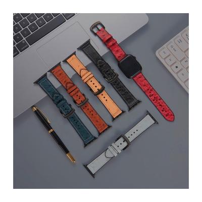 China Fabric Leather Watch Bands For Apple iwatch Unisex Watch Strap 38 40 42 44mm for sale