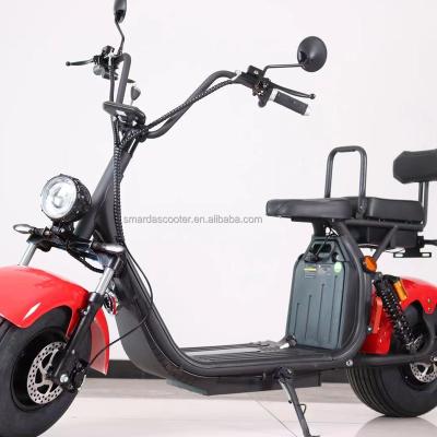 China Unisex fat tire electric scooter for adult 2000W motor two citycoco 25km/h electric scooters with 2 seats Citycoco scooter for sale