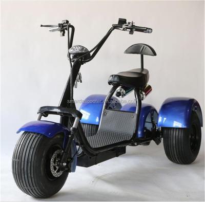 China Unisex e-ecorider eec big wheel 1500w scooter elektroroller chopper citycoco 3000w factories with seat removable battery for sale