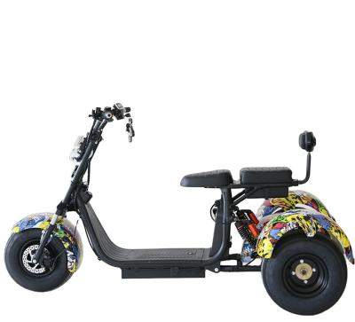 China Hot Selling EEC Warehouse Bicycle 60v 2000w Adult Tricycle 3 Wheel Unisex Electric Scooter Three Wheel Citycoco for sale