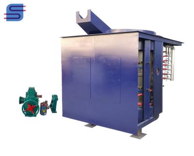 China Energy-saving 500kg medium frequency power induction Steel shell smelting furnace body price for sale