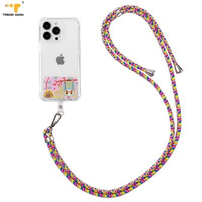 China Fanshion Simple Factory Price Customized Mobile Hang Detachable Adjustable Rope Universal 1.5M Strap Cell Phone Accessories Holder Patch Chain for sale