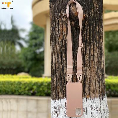 China Anti-fall For iPhone Necklace Case Biodegradable Cross - Body Phone Bag With Detachable Strap for sale