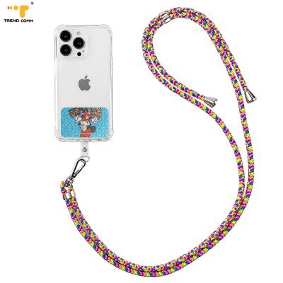 China Universal Bulk Anti-Fall Rainbow Around UV Printing PVC Hang Tags Cartoon Mobile Phone Rope PPM Pocket Shockproof Case for sale