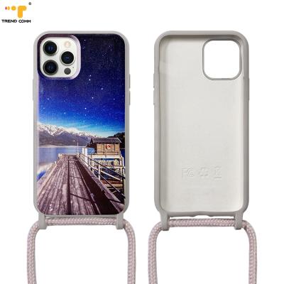 China Hot Selling Anti-fall Back Cover Fall Strap Rope Phone Case Customized Printing Silicone With Ring For Samsung Models for sale