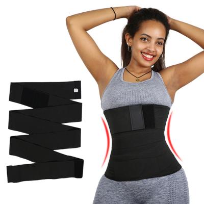 China Bandage Belly Wrap In High Wear Tummy Control Blouse Running Elastic Wrap Waist Trainer Under Bodyshaper Slimming Bandage Waist Trainer for sale