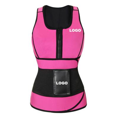 China Wholesale Front Women Body Shaper Neoprene Compression Breathable Adjustable Zipper Belt Waist Trainers Invest Private Labeling for sale