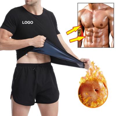 China Hot Sales Plus Size Fever Sweating Slimming Underwear Mens Fitness Gym Suit Heat Trapping Weight Loss Body Shapers Mens Sweat Vest Sauna for sale