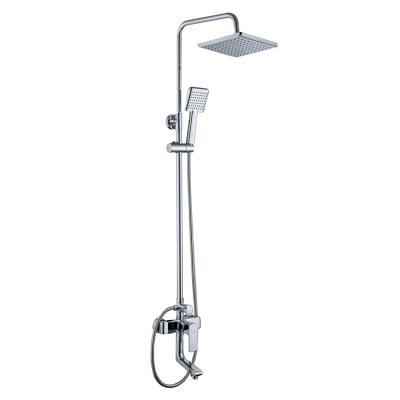 China With Single Apartment Bathroom Sliding Bar Handle Shower Head Stainless Shower Mixer Set for sale