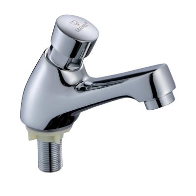 China Thermostatic Faucets Auto Shut Off Full Brass Water Saving Valve Self Closing Pneumatic Time Delay Faucet for Bathroom Toilet Sink for sale