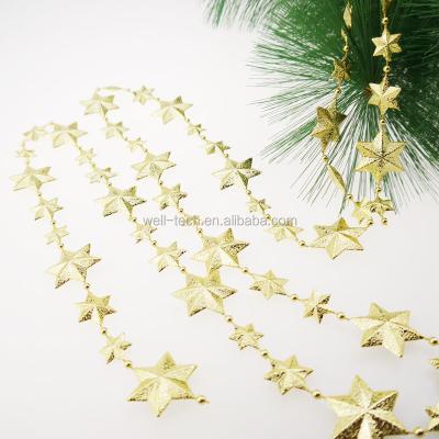 China Durable Christmas Decorations Plastic Star Bead Garland for sale