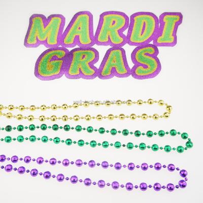 China Plastic Festival Bead Maker Metallic Disco Beads WORD Mardi Gras Beads for sale