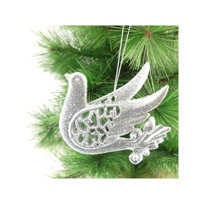 China 10.5cm Simple Christmas Plastic Bird Ornaments Christmas Tree Decorations for sale