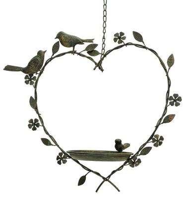 China Automatic Wholesale Outdoor Metal Bath Garden Decoration Hanging Bird Feeder Homedecor for sale