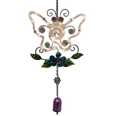 China Wholesale Metal Garden Butterfly Decorative Hanging Outdoor Solar Lights Garden for sale