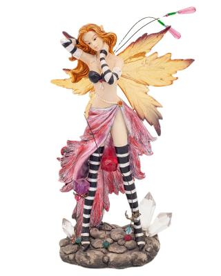 China Other Professional Manufacturer Flower Fairy With Wings Transparent Resin Crafts 10X8X22Cm Room Table Decoration Resin Crafts for sale