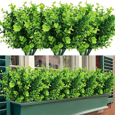 China JULI Artificial Boxwood Stems Farmhouse Faux Greenery Shrubs for Wedding Patio Home Yard Vegetable Garden Indoor Outdoor Decor for sale