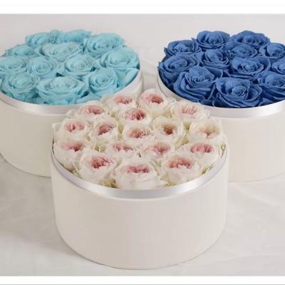 China Wedding Decoration JULI 2022 Preserved Roses Real Eternal Rose In Round Box For Birthday Valentine's Day Gift Dropshipping Home Wedding Decorate for sale