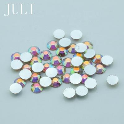 China Flatback JULI Wholesale Lt. Peach Resin Fake Stones ab Crystal Stone Flatback Stickers Non Hotfix For Crafts Decoration for sale